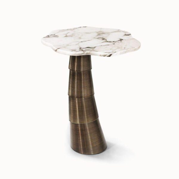Luxe Spiral Marble Side Table