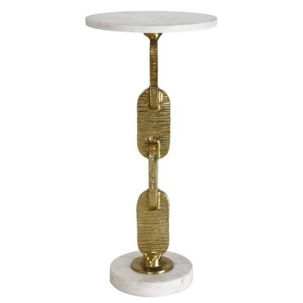 Chain Link Marble Accent Table
