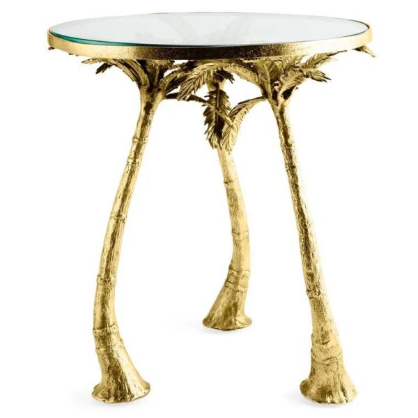 Palm Grove Gold Leaf Accent Table