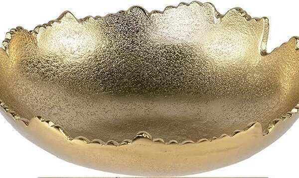 Gold Scalloped Decorative Bowl