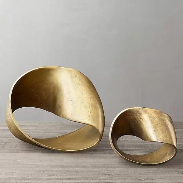 Sculptural Gold Loop Accent Set